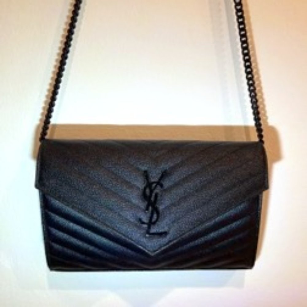 Yves Saint Laurent Monogramme mini quilted textured-leather shoulder bag